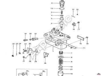 Топливная аппаратура ТНВД Mitsubishi K3C 984-4-980 фото